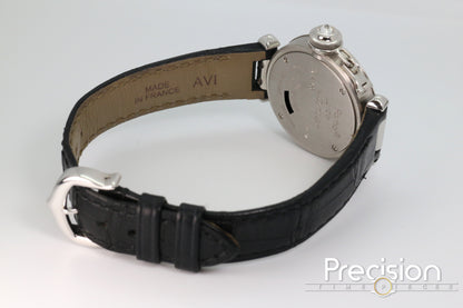 Cartier Pasha Ref: 3134 Ladies 27mm Quartz White Gold Diamond Bezel