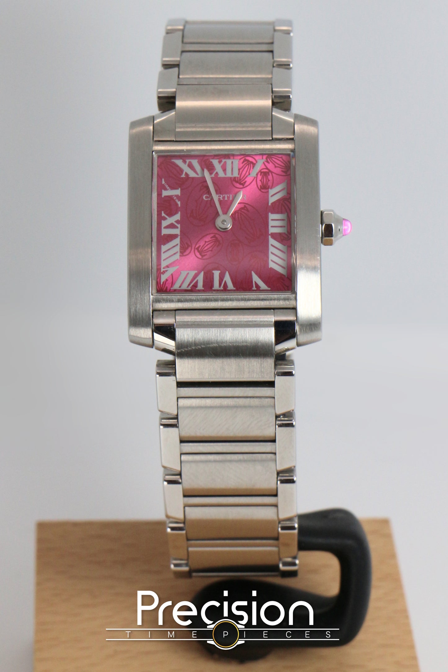 Cartier Tank Francaise Ref: 2384 🔥 Very Rare Raspberry Pink Dial 20mm Quartz