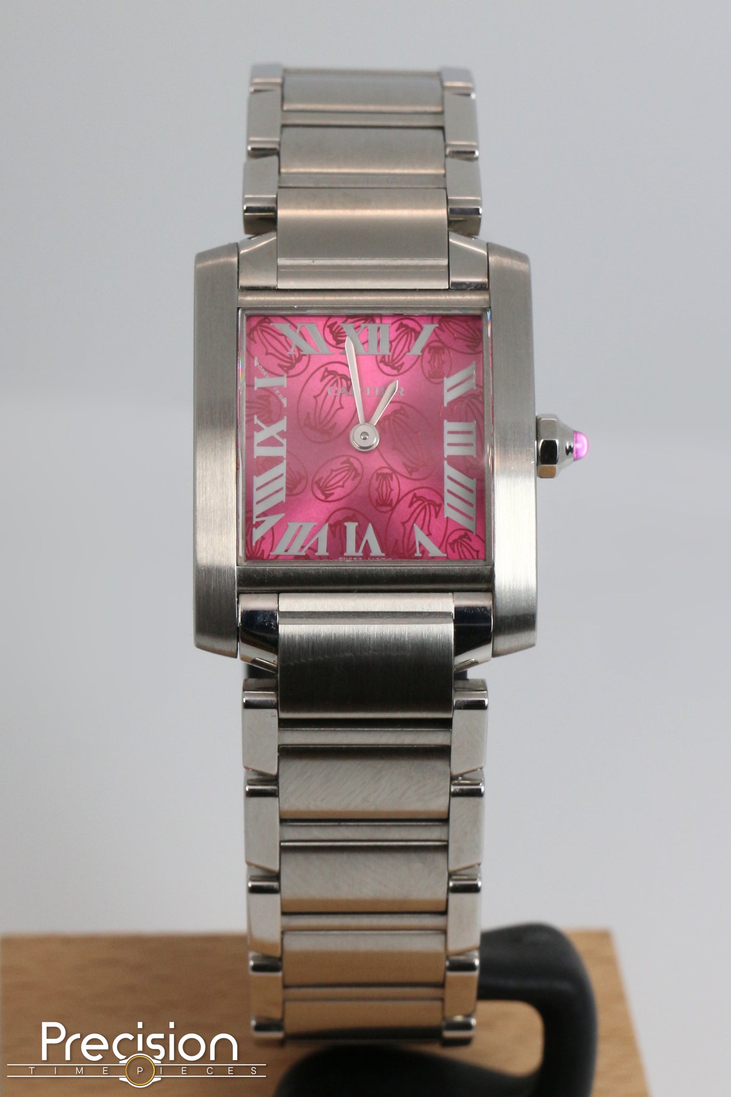 Cartier Tank Francaise Ref: 2384 🔥 Very Rare Raspberry Pink Dial 20mm Quartz
