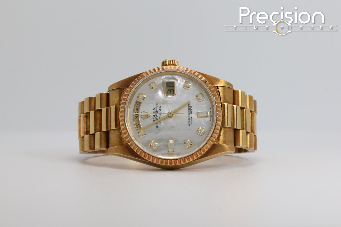 Rolex Day-Date 36 Ref: 18238 MOP Diamond Hour-Markers Untouched Case