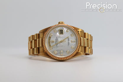 Rolex Day-Date 36 Ref: 18238 MOP Diamond Hour-Markers Untouched Case