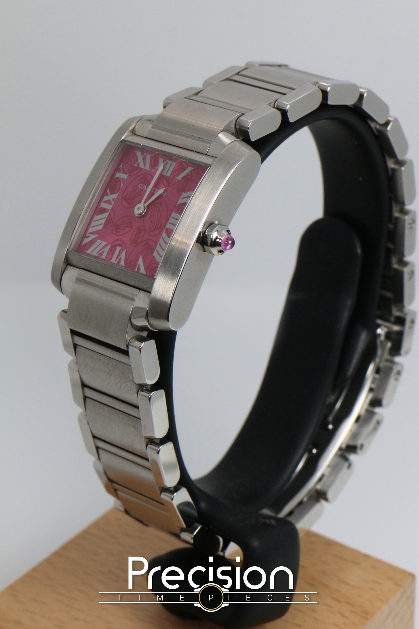 Cartier Tank Francaise Ref: 2384 🔥 Very Rare Raspberry Pink Dial 20mm Quartz