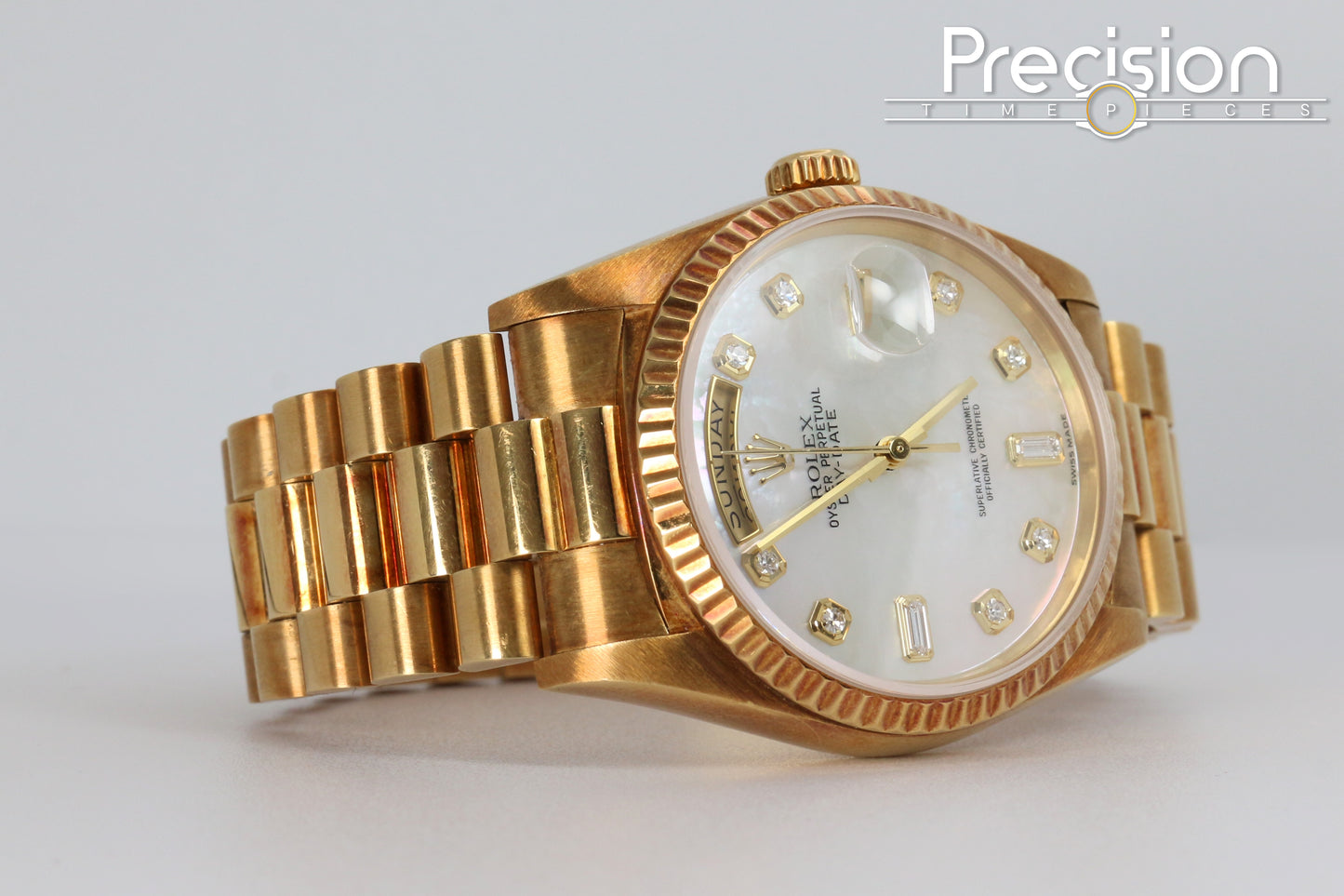 Rolex Day-Date 36 Ref: 18238 MOP Diamond Hour-Markers Untouched Case