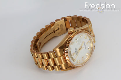 Rolex Day-Date 36 Ref: 18238 MOP Diamond Hour-Markers Untouched Case