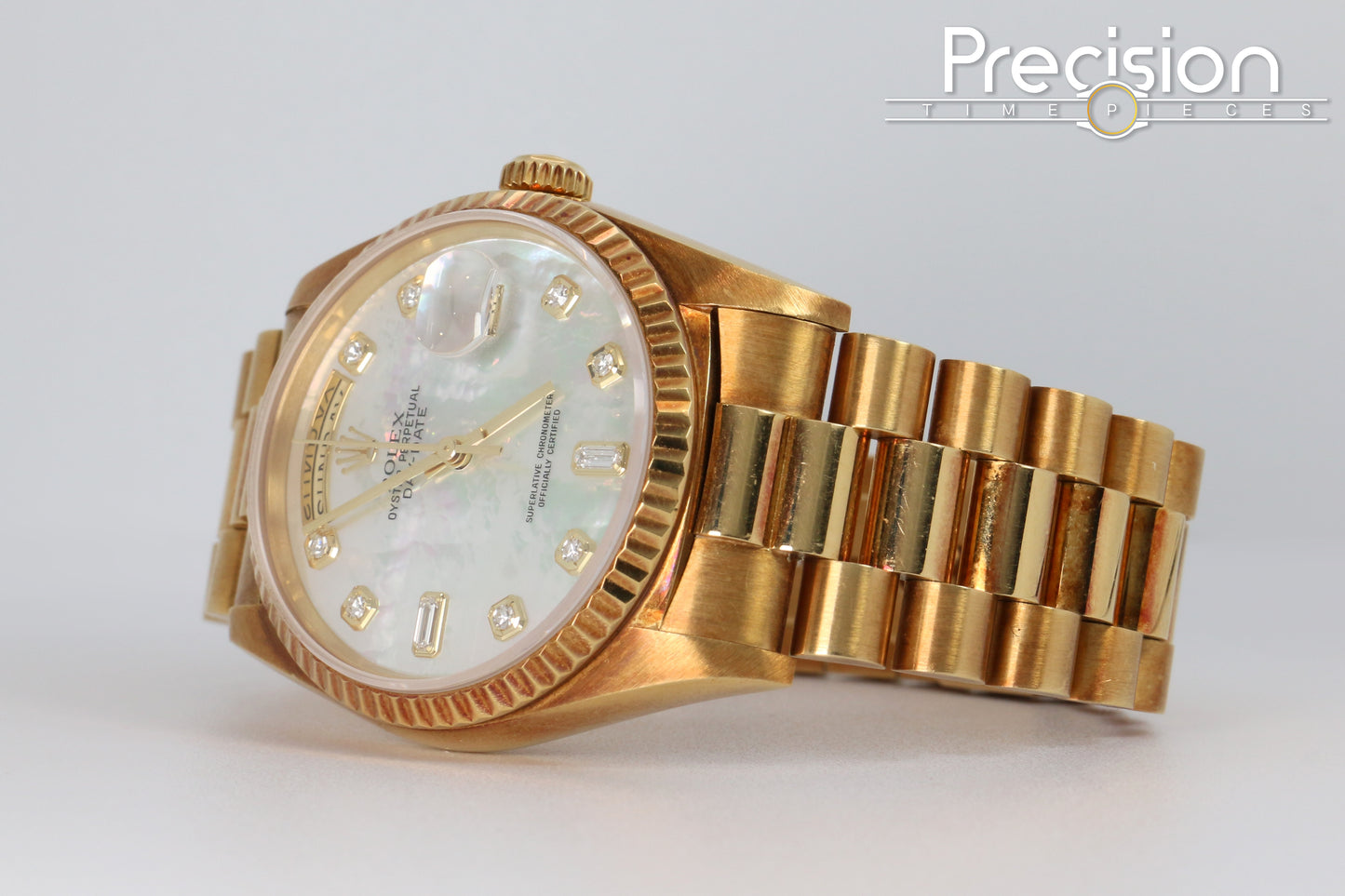 Rolex Day-Date 36 Ref: 18238 MOP Diamond Hour-Markers Untouched Case