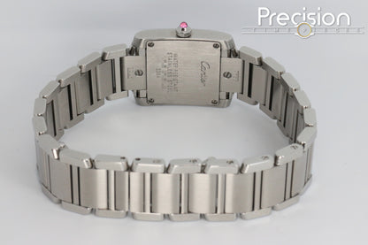 Cartier Tank Francaise Ref: 2384 🔥 Very Rare Raspberry Pink Dial 20mm Quartz