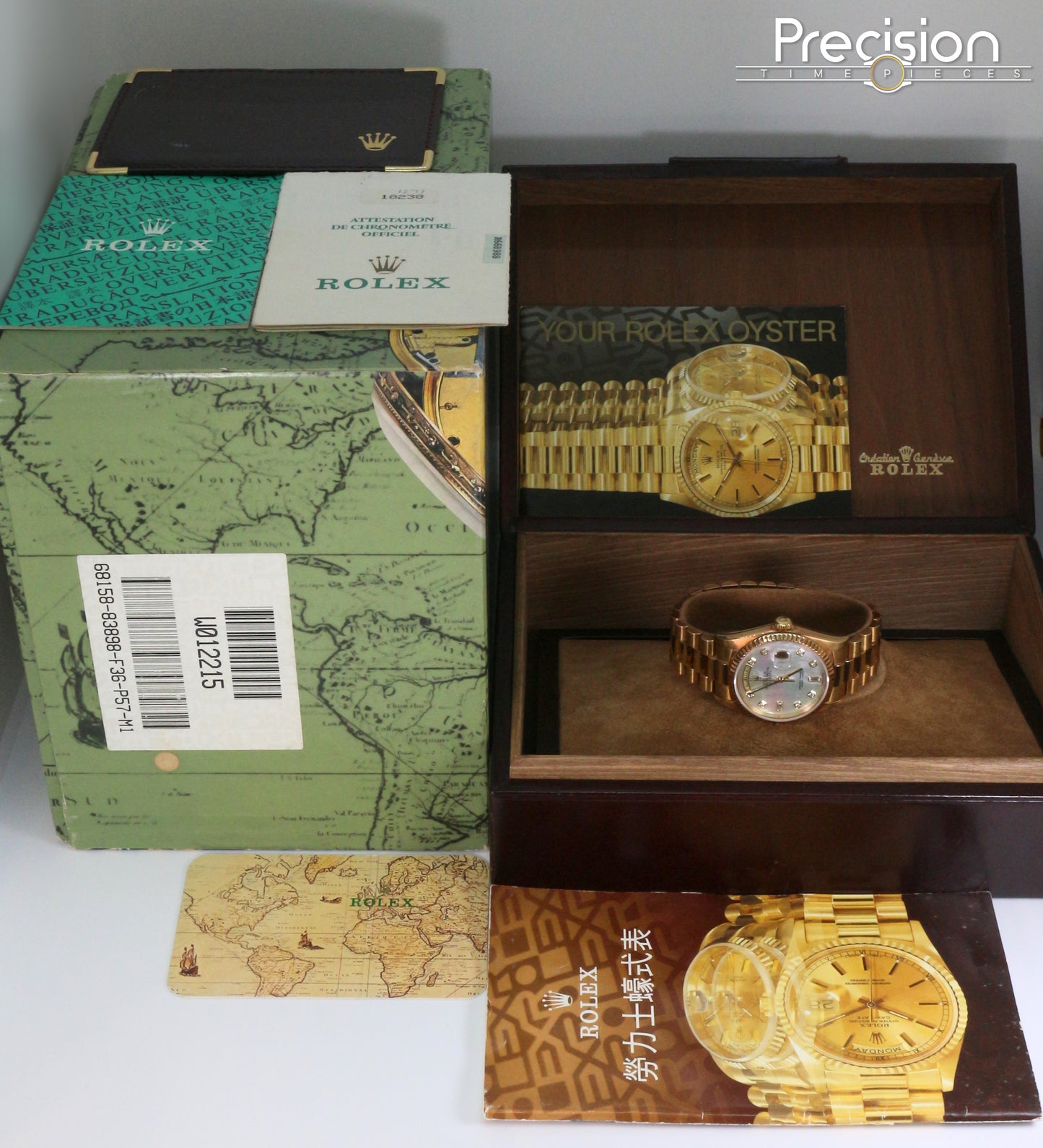 Rolex Day-Date 36 Ref: 18238 MOP Diamond Hour-Markers Untouched Case