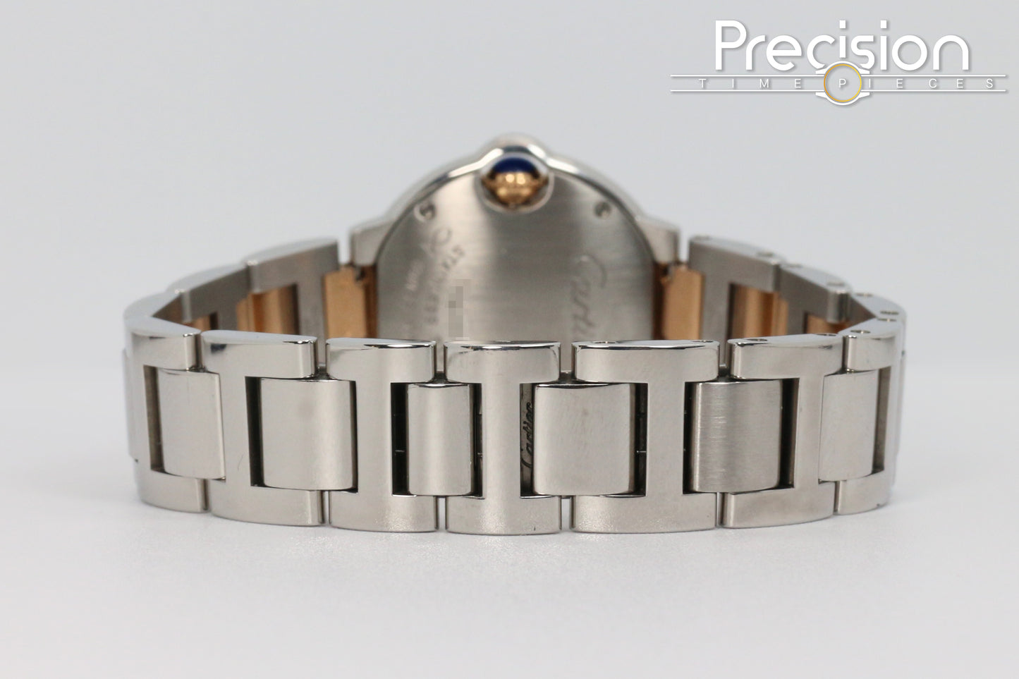 Cartier Ballon Bleu Ref: 3009 28mm Quartz Rare Pinkish Mother of Pearl Dial Two-Tone Rose Gold
