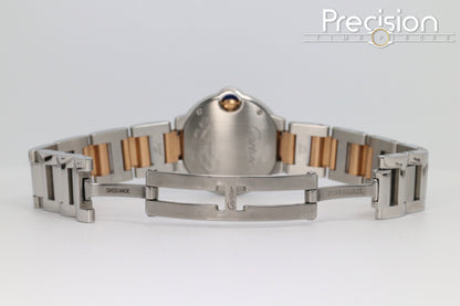 Cartier Ballon Bleu Ref: 3009 28mm Quartz Rare Pinkish Mother of Pearl Dial Two-Tone Rose Gold