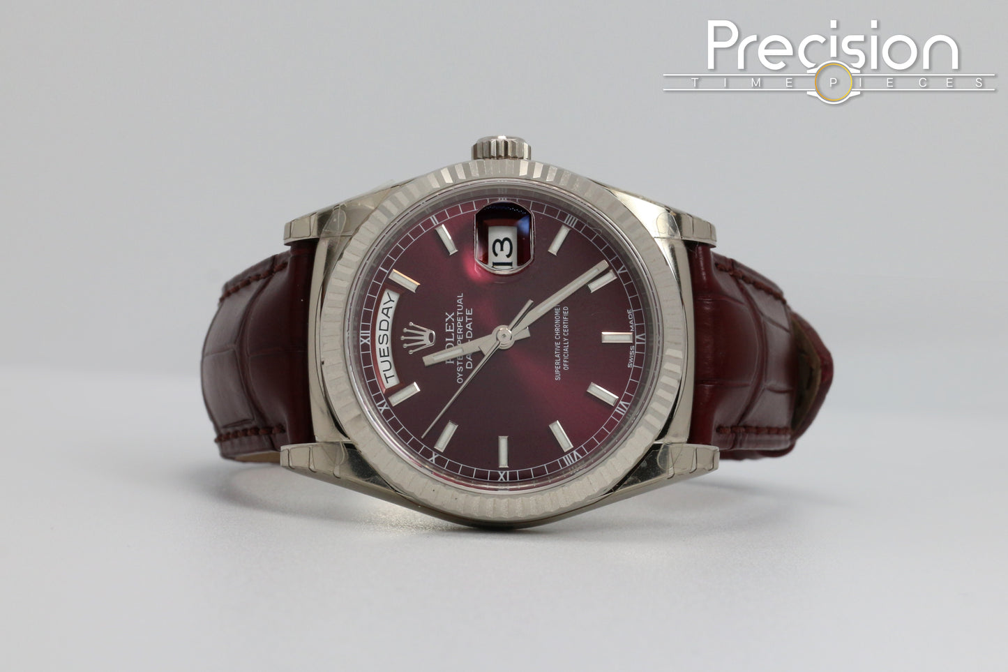 Rolex Day-Date 36 Ref: 118139 🔥Rare Cherry Dial 🔥18K White Gold 36mm