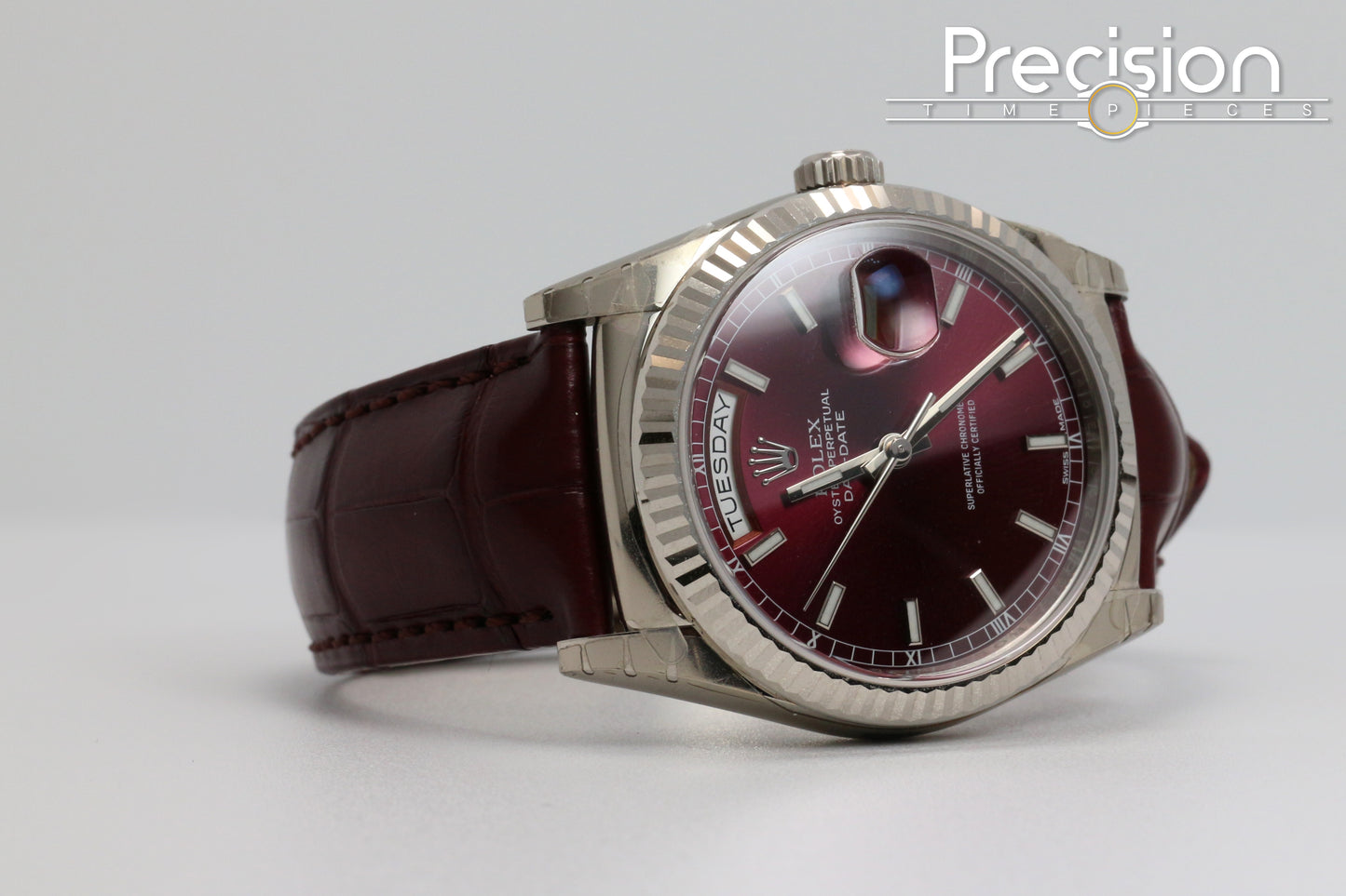 Rolex Day-Date 36 Ref: 118139 🔥Rare Cherry Dial 🔥18K White Gold 36mm