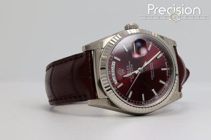 Rolex Day-Date 36 Ref: 118139 🔥Rare Cherry Dial 🔥18K White Gold 36mm