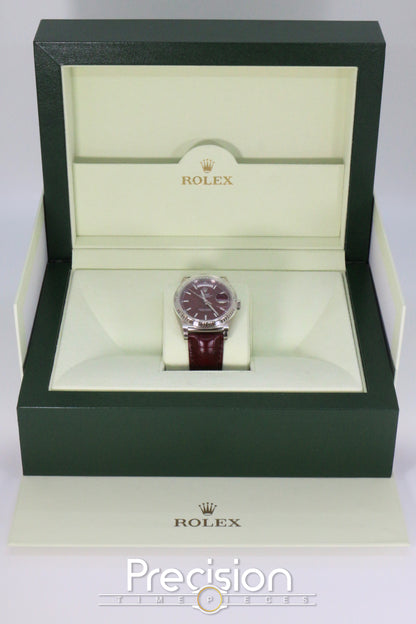 Rolex Day-Date 36 Ref: 118139 🔥Rare Cherry Dial 🔥18K White Gold 36mm