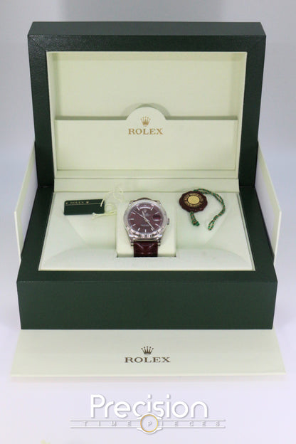 Rolex Day-Date 36 Ref: 118139 🔥Rare Cherry Dial 🔥18K White Gold 36mm