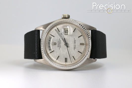 Rolex Day-Date 36 Ref: 1803 Silver Linen Dial 18K White Gold