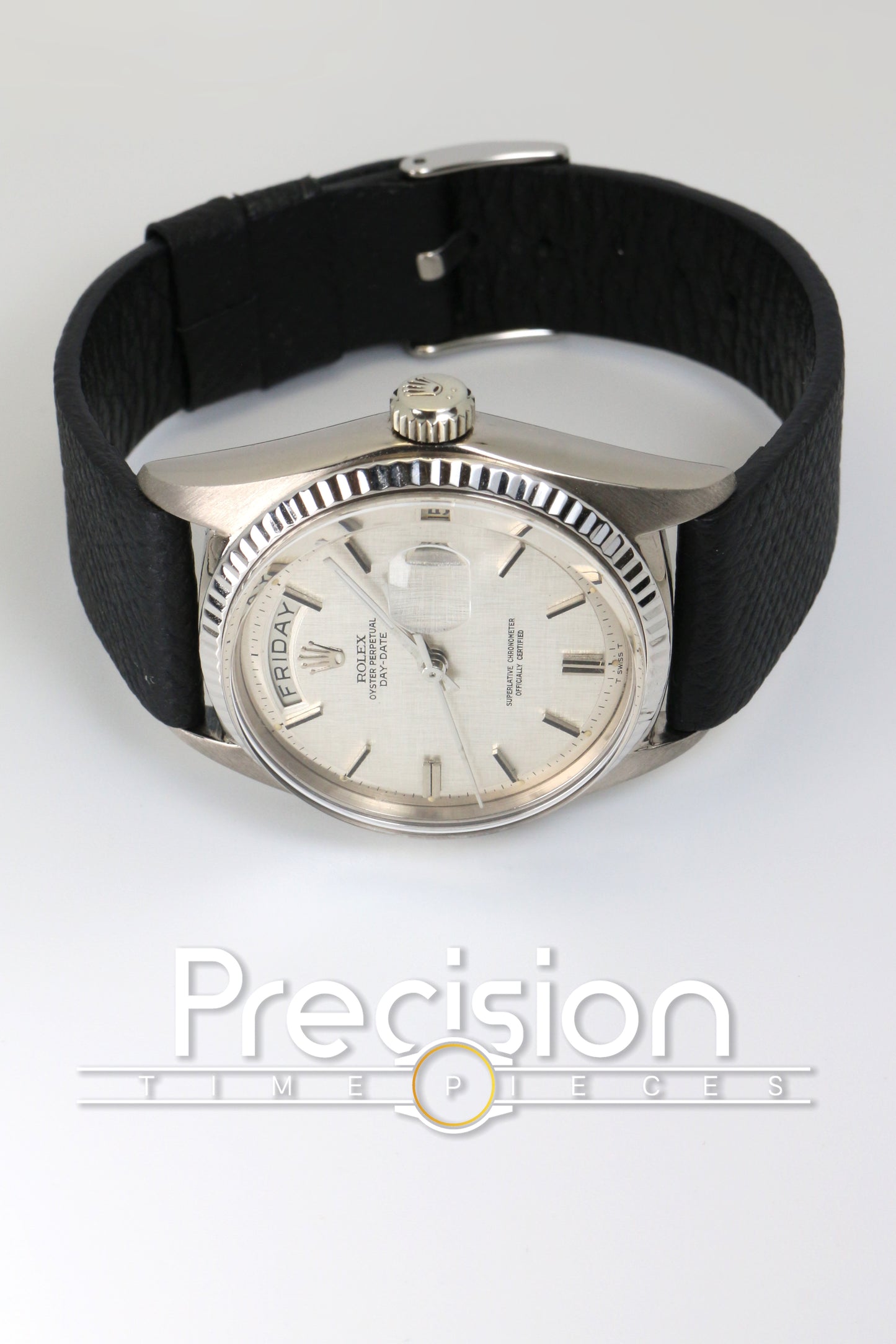 Rolex Day-Date 36 Ref: 1803 Silver Linen Dial 18K White Gold