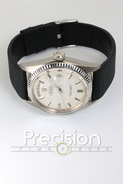 Rolex Day-Date 36 Ref: 1803 Silver Linen Dial 18K White Gold