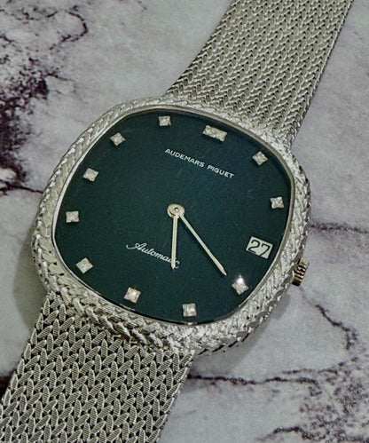 Audemars Piguet 18K White Gold ŵ Weave Bracelet & Case
