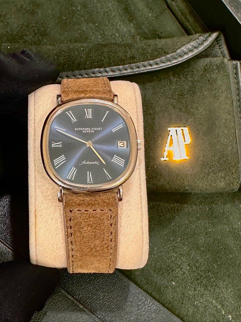 Audemars Piguet Ellipse Blue Sunburst Dial 32mm 18K White Gold Automatic