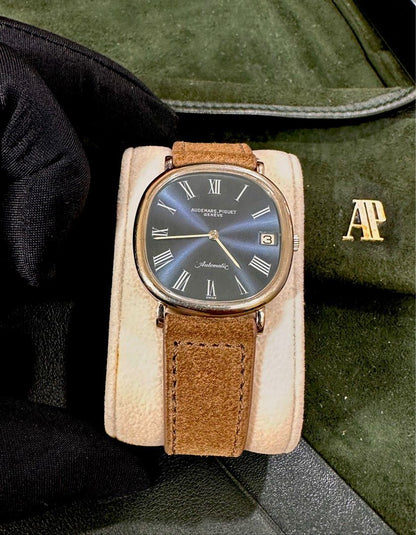 Audemars Piguet Ellipse Blue Sunburst Dial 32mm 18K White Gold Automatic