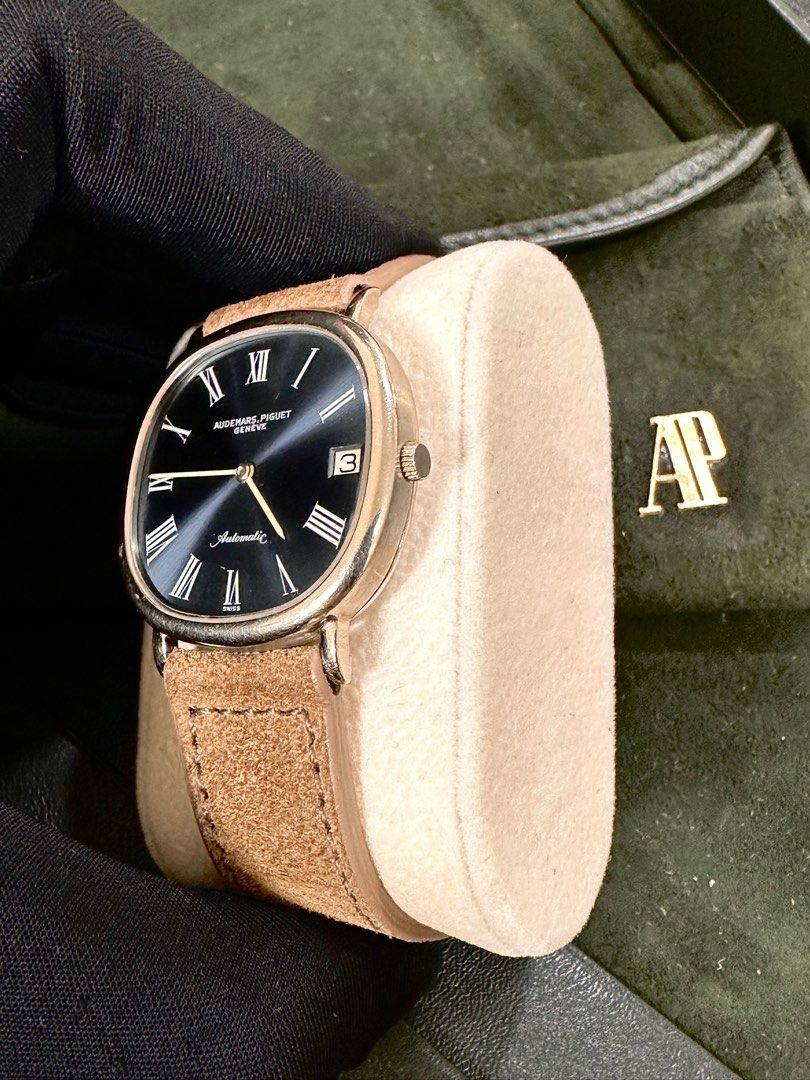 Audemars Piguet Ellipse Blue Sunburst Dial 32mm 18K White Gold Automatic