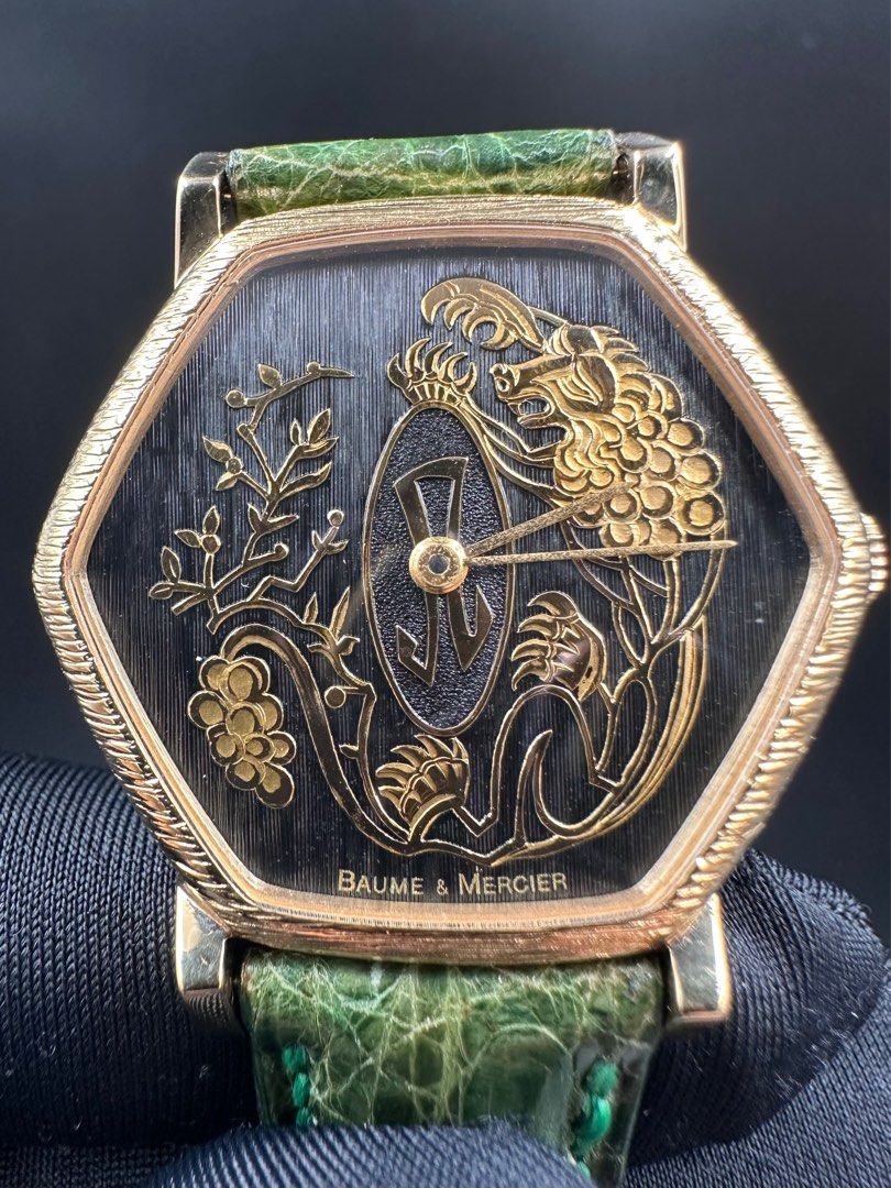 Baume & Mercier 18K Gold Hexagon “Crouching Dragon” dial