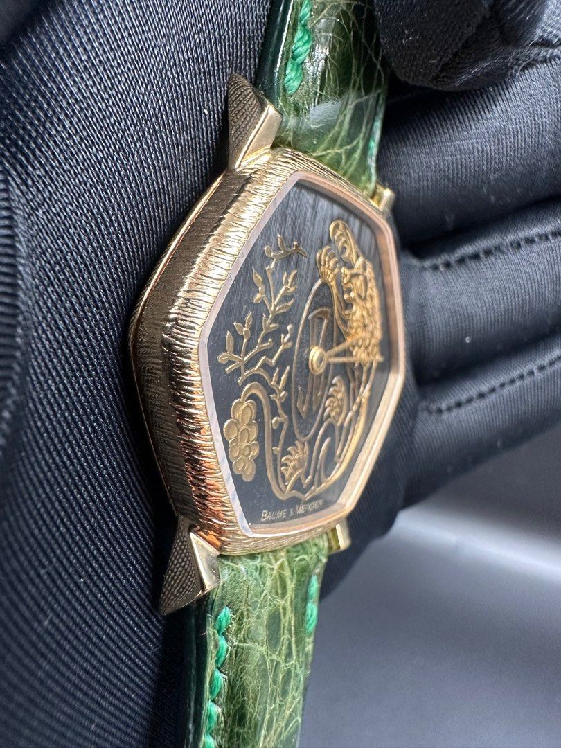 Baume & Mercier 18K Gold Hexagon “Crouching Dragon” dial