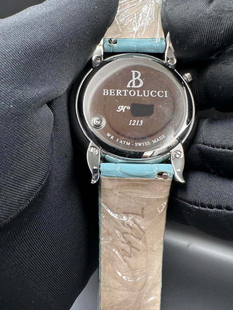 Bertolucci Montre 1213 Silver Diamond 42mm Quartz Watch