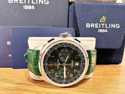 Breitling Premier B01 Chronograph 42 Ref: AB0145371L1P2 42mm Sunburst Green Dial