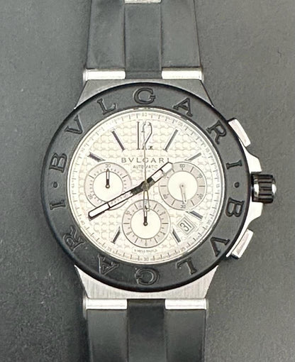 Bulgari Diagono Chronograph Silver Dial Full Set