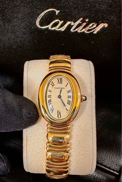 Cartier Baignoire Ref: W15045D8 18K Yellow Gold 22.5mm Quartz