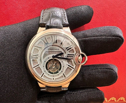 Cartier Ballon Bleu Flying Tourbillion 18K White Gold 46mm Ref: W6920021