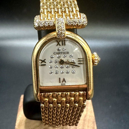 Cartier Calandre Yellow Gold Ref: 6603 Quartz 18mm x 22mm