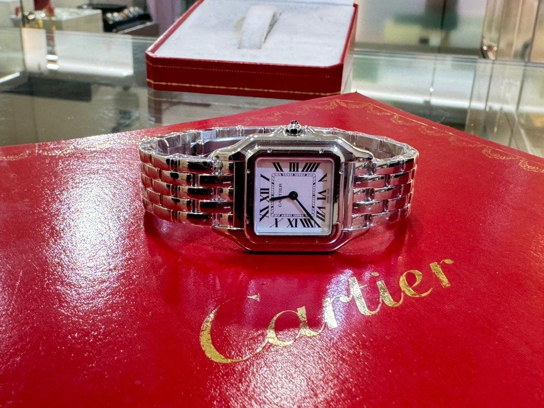 Cartier Panthere De Cartier Ref: WSPN0015 White Dial 27 x 37mm Quartz Brand New Unworn Full Set