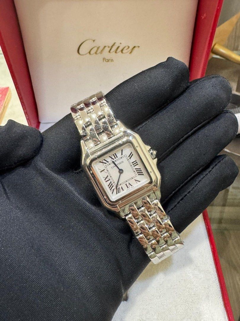Cartier Panthere De Cartier Ref: WSPN0015 White Dial 27 x 37mm Quartz Brand New Unworn Full Set