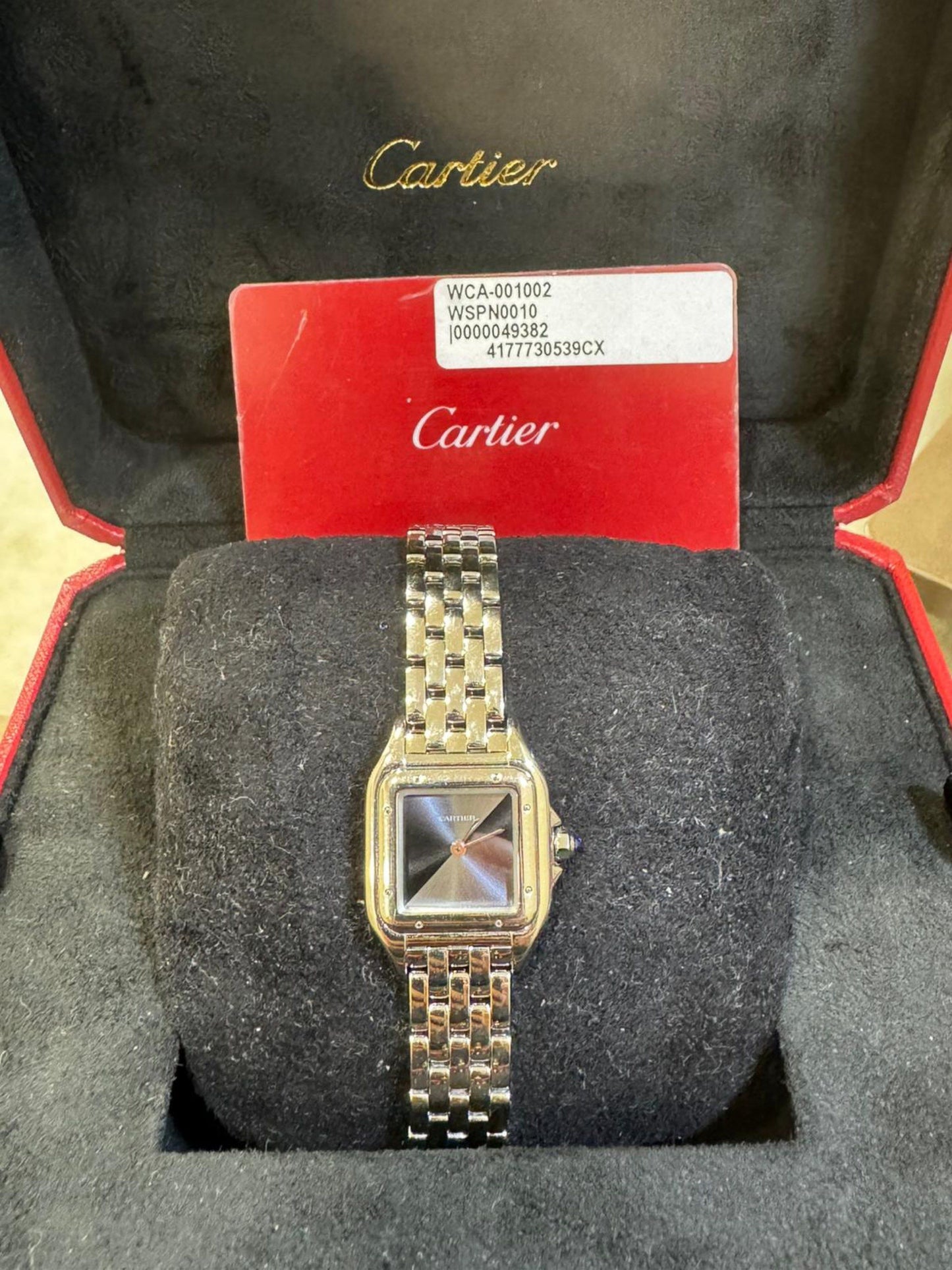 Cartier Panthère Ref: WSPN0010 Gray Dial 22mm Quartz Full Set Stainless Steel