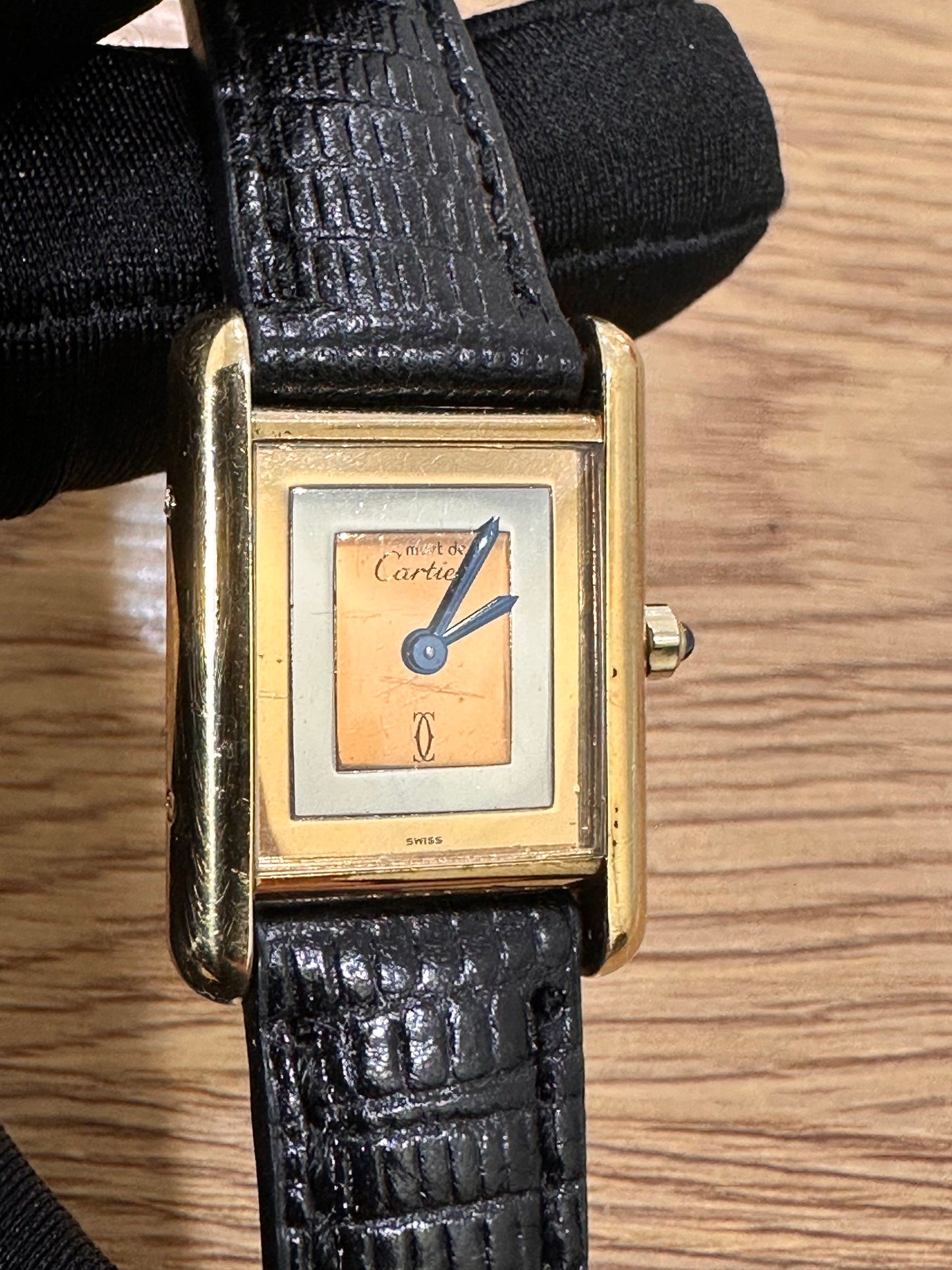 Cartier Tank Mus De Cartier Rare Trinity Dial 24mm Quartz 925 Silver