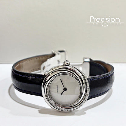 Cartier Trinity Watch Ref: 2444 Silver Dial Quartz 18k White Gold