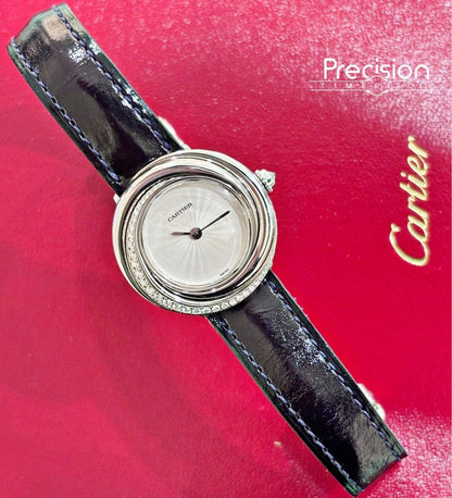 Cartier Trinity Watch Ref: 2444 Silver Dial Quartz 18k White Gold