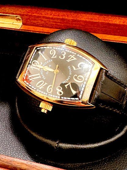Franck Muller Cintree Curvex 🔥Rare🔥Secret Hour 18K Rose Gold 36mm Full Set