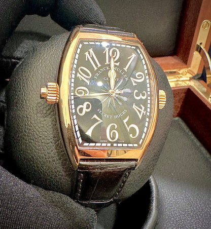 Franck Muller Cintree Curvex 🔥Rare🔥Secret Hour 18K Rose Gold 36mm Full Set