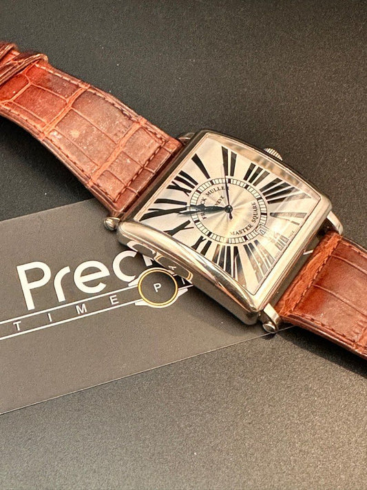 Franck Muller Master Square Ref: 6000 K SC DT 18K White Gold Silver Dial 47mm