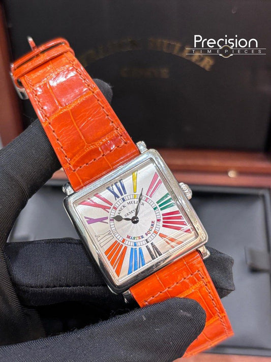 Franck Muller Master Square Watch With Colorful Roman Numerals Dial