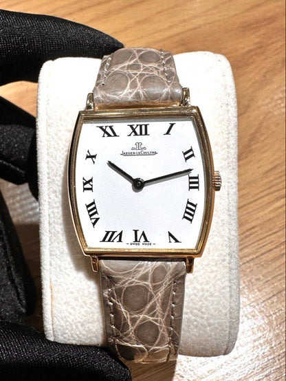 Jaeger-LeCoultre Classique “Tonneau“ Shaped 18K Yellow Gold 28mm Ref: 9017 Manual Wind