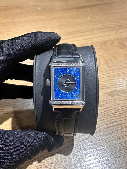 Jaeger-LeCoultre (JLC) Reverso Classic Duetto Medium Very Rare Lapis Dial 24mm Ref: 212.8.76