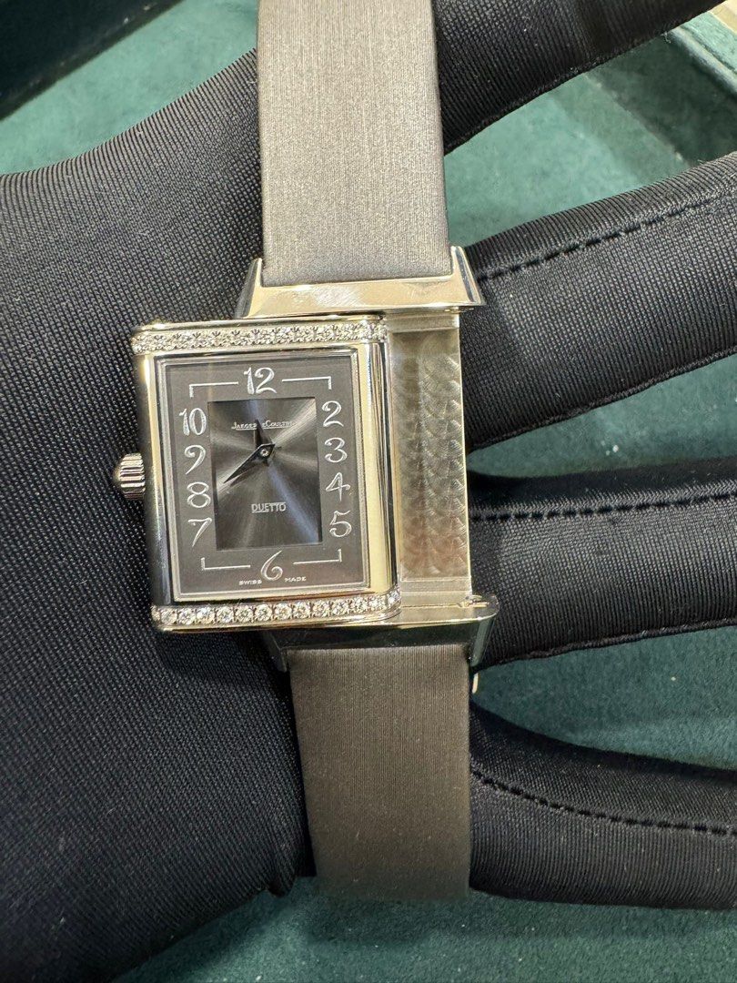 Jaeger-LeCoultre (JLC) Reverso Duetto Ref: 256.8.75 Watch & Cert 33mm X 23mm Manual Wind Like New