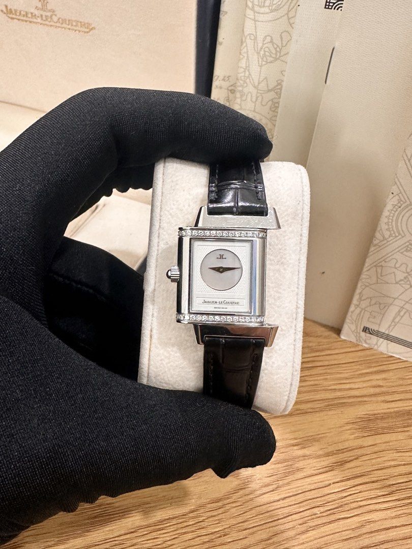 Jaeger-LeCoultre (JLC) Reverso Ref: 266.842.4438 Silver + MOP Dial 22 x 33mm Manual Wind Full Set