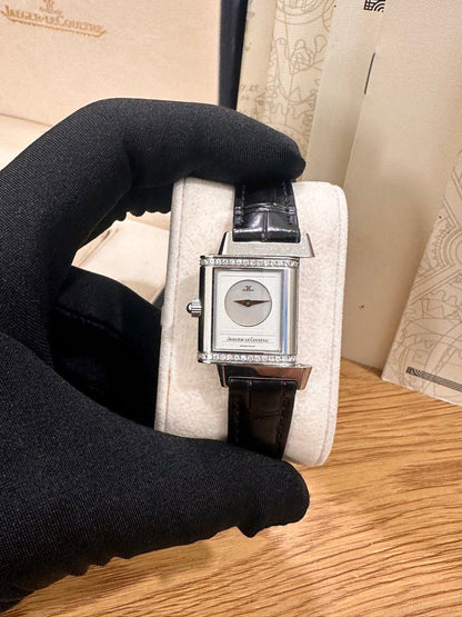 Jaeger-LeCoultre (JLC) Reverso Ref: 266.842.4438 Silver + MOP Dial 22 x 33mm Manual Wind Full Set