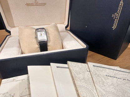 Jaeger-LeCoultre (JLC) Reverso Ref: 266.842.4438 Silver + MOP Dial 22 x 33mm Manual Wind Full Set