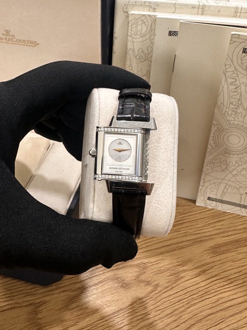 Jaeger-LeCoultre (JLC) Reverso Ref: 266.842.4438 Silver + MOP Dial 22 x 33mm Manual Wind Full Set